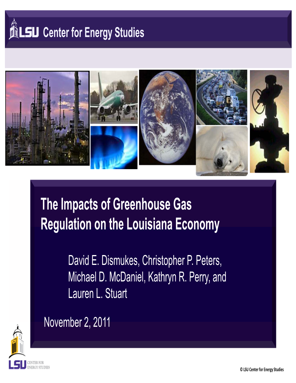 The Impacts of Greenhouse Gas Regulation on the Louisiana Economy