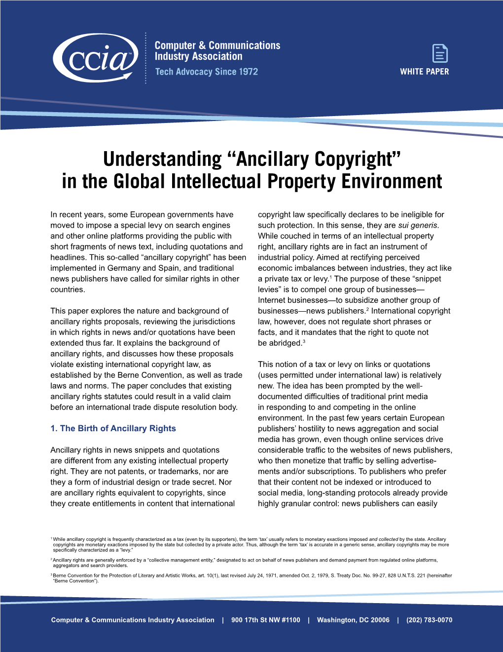 Understanding “Ancillary Copyright” in the Global Intellectual Property Environment