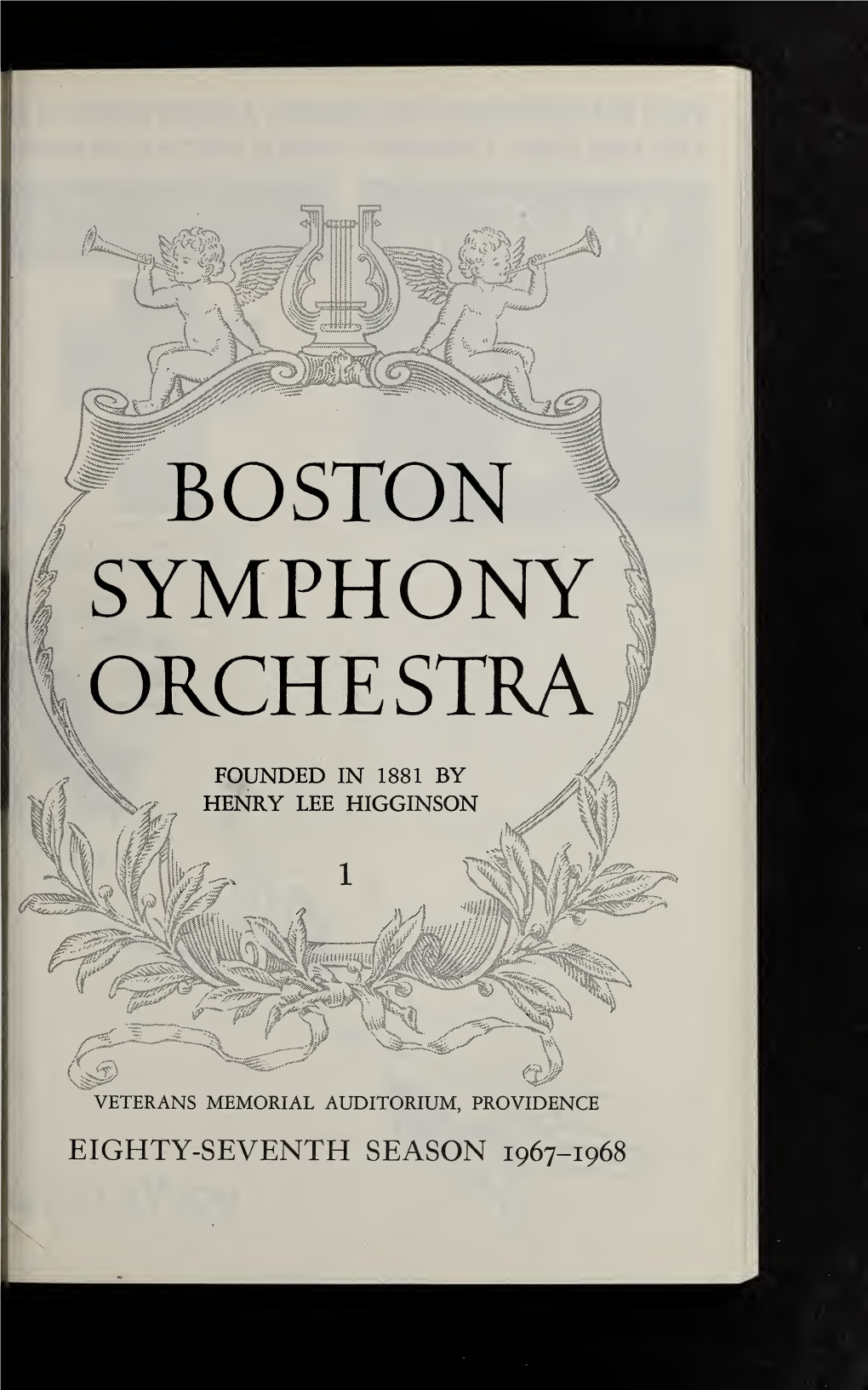 Boston Symphony Orchestra Concert Programs, Season 87, 1967-1968