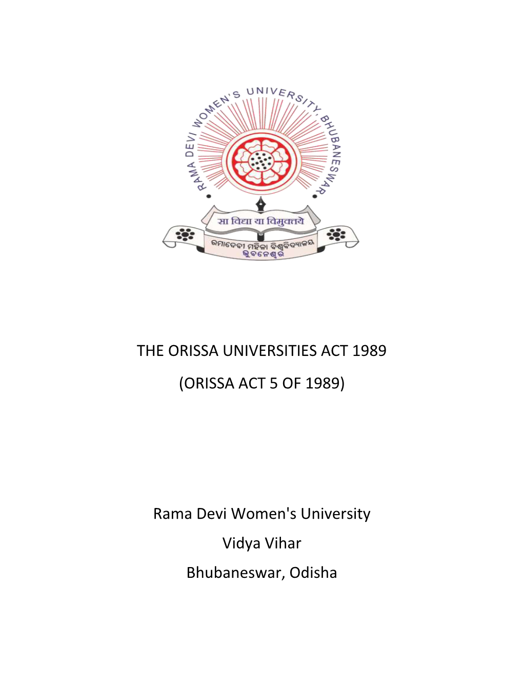 Orissa Act 5 of 1989)