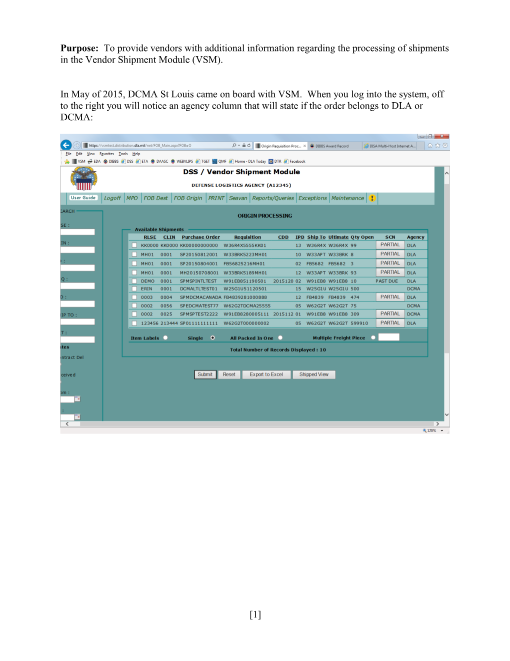 AV 016 Vendor Instructions For VSM Shipments