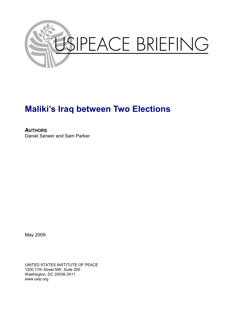 Maliki's Iraq Between Two Elections