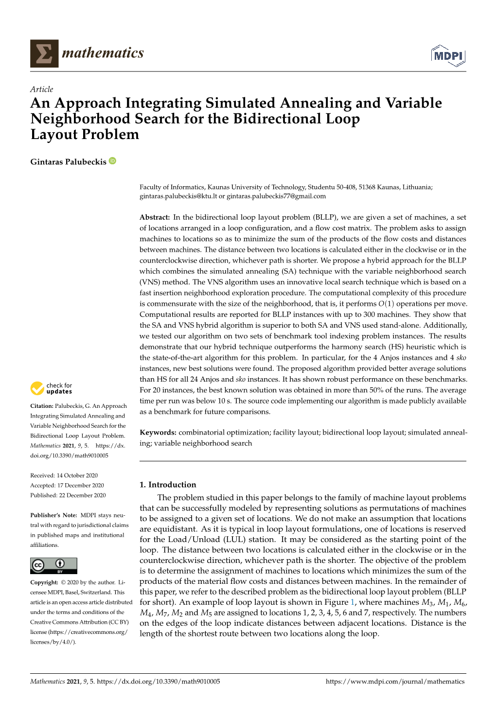 An Approach Integrating Simulated Annealing and Variable Neighborhood Search for the Bidirectional Loop Layout Problem