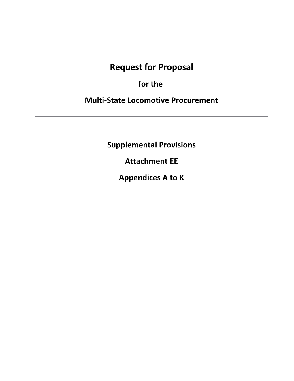 Multi-State Locomotive Procurement