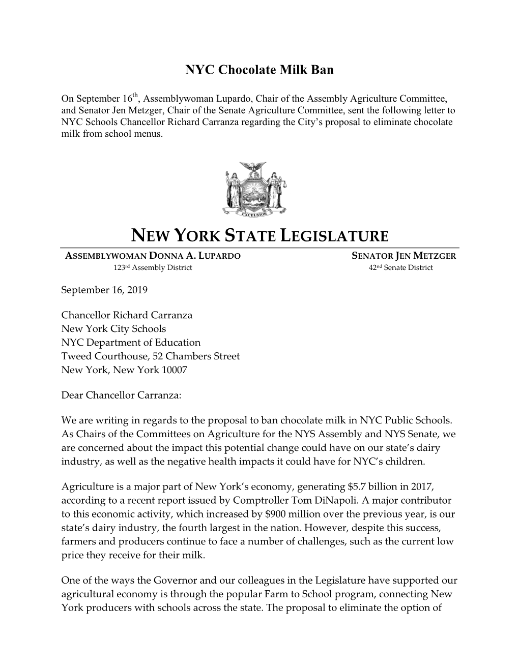 New York State Legislature Assemblywoman Donna A