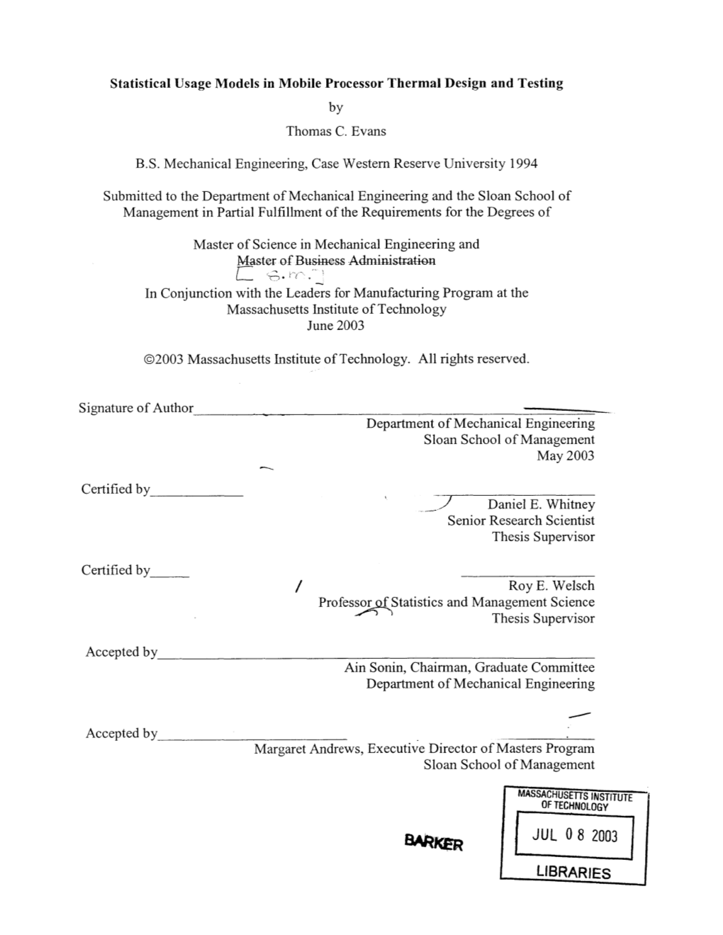 Statistical Usage Models in Mobile Processor Thermal Design and Testing by Thomas C