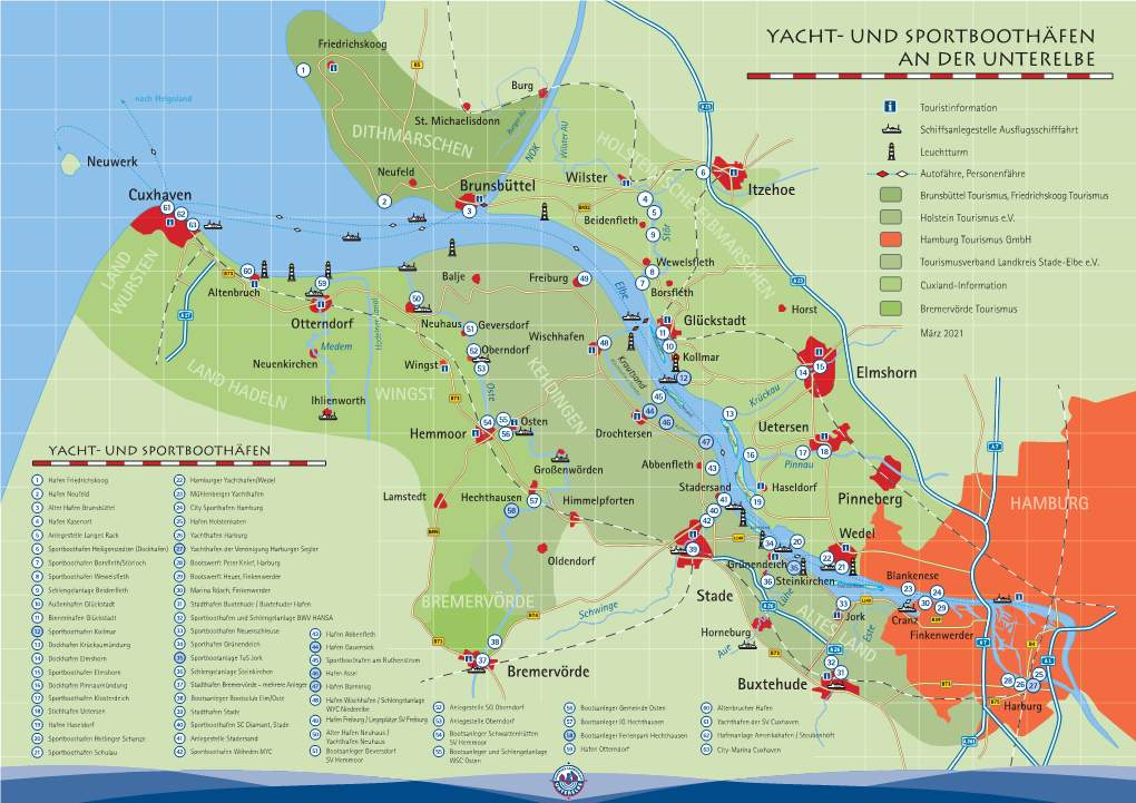Download Karte Yacht- Und Sportboothäfen an Der Unterelbe