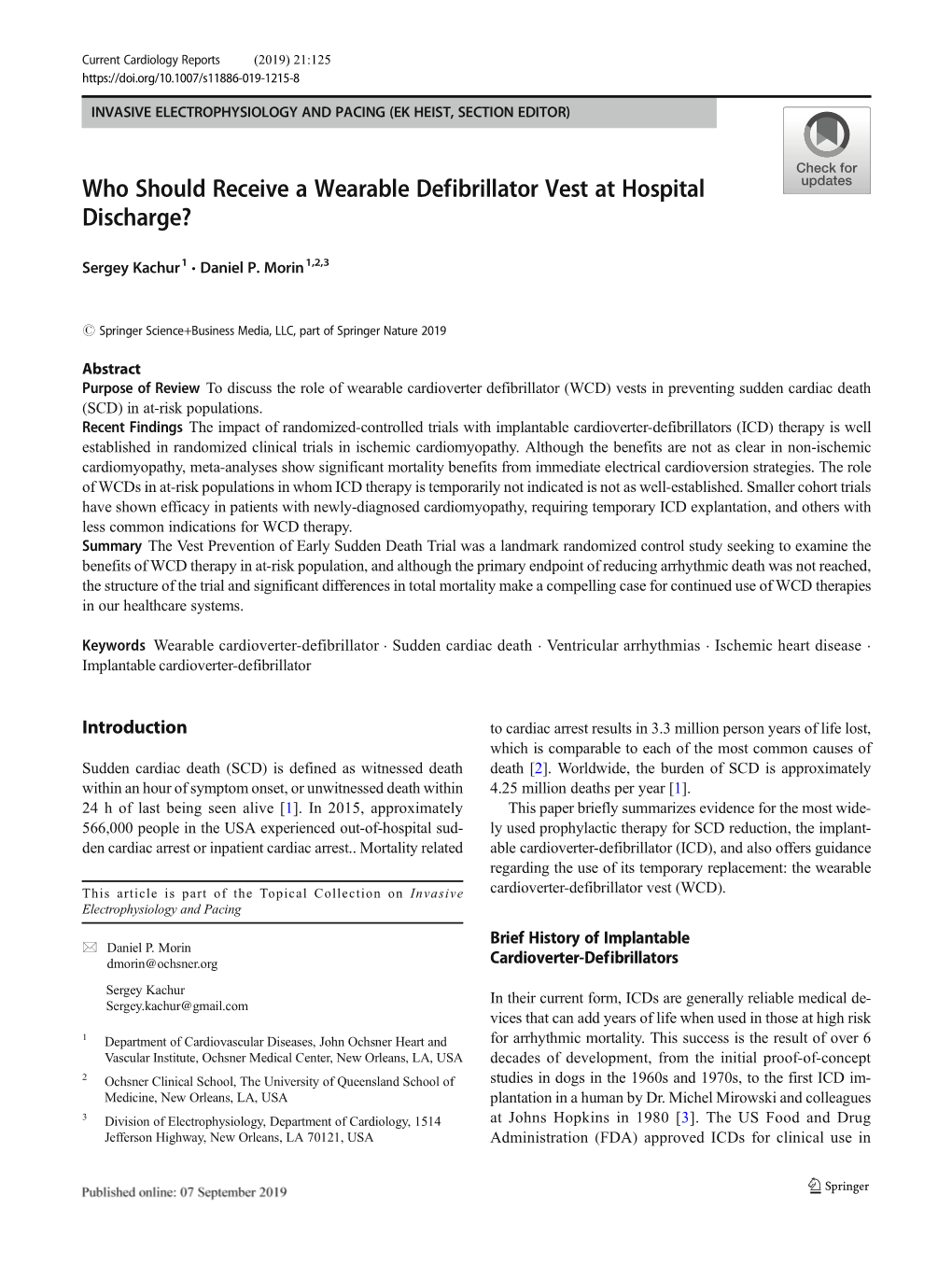 Who Should Receive a Wearable Defibrillator Vest at Hospital Discharge?