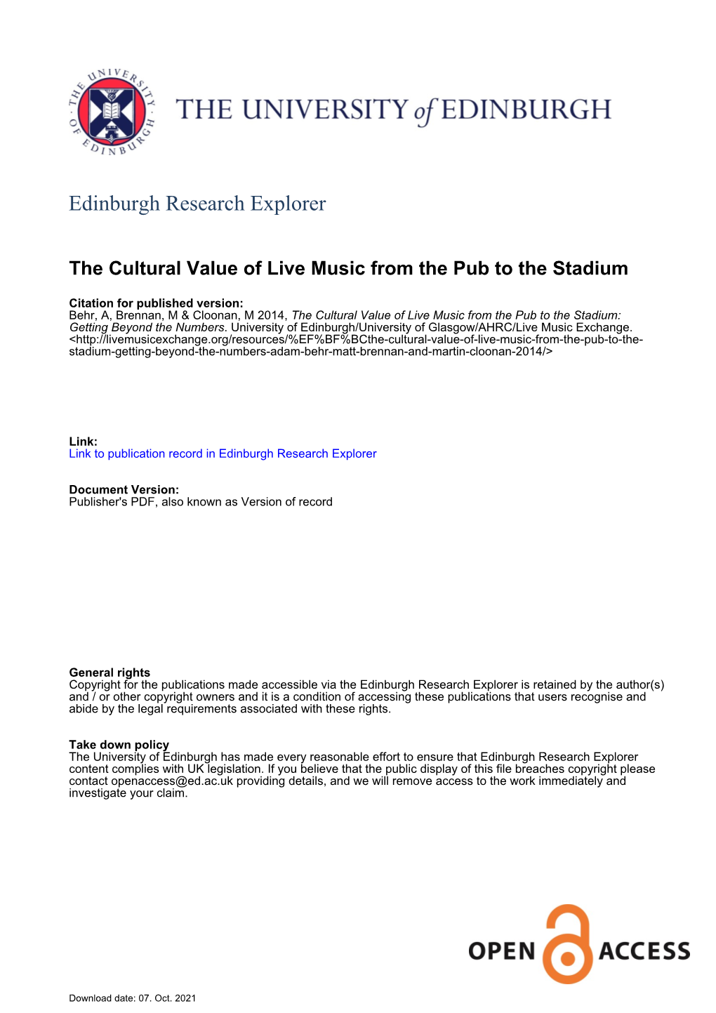 Edinburgh Research Explorer