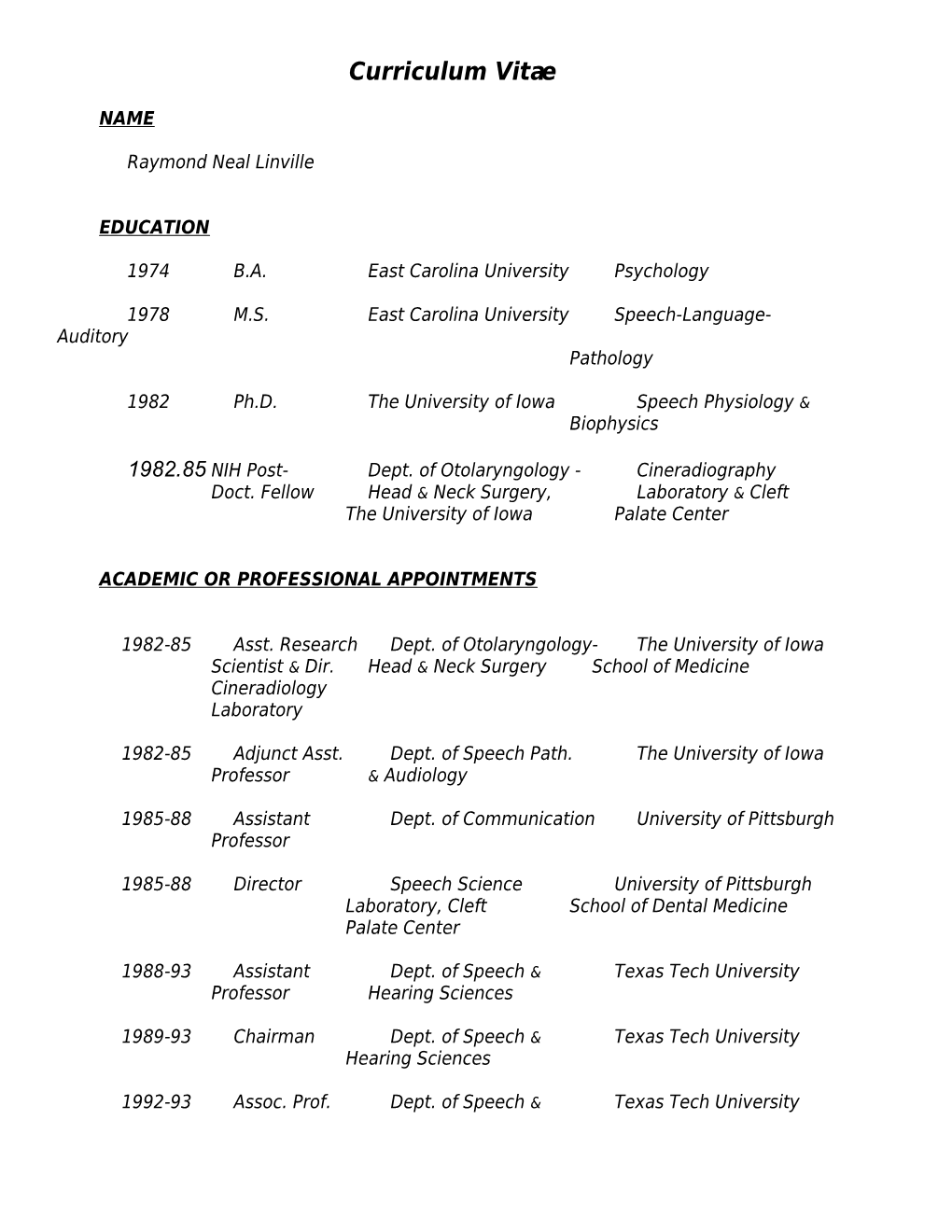 Curriculum Vitae s163