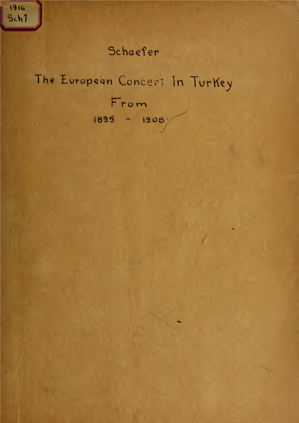 The European Concert in Turkey from 1895-1908