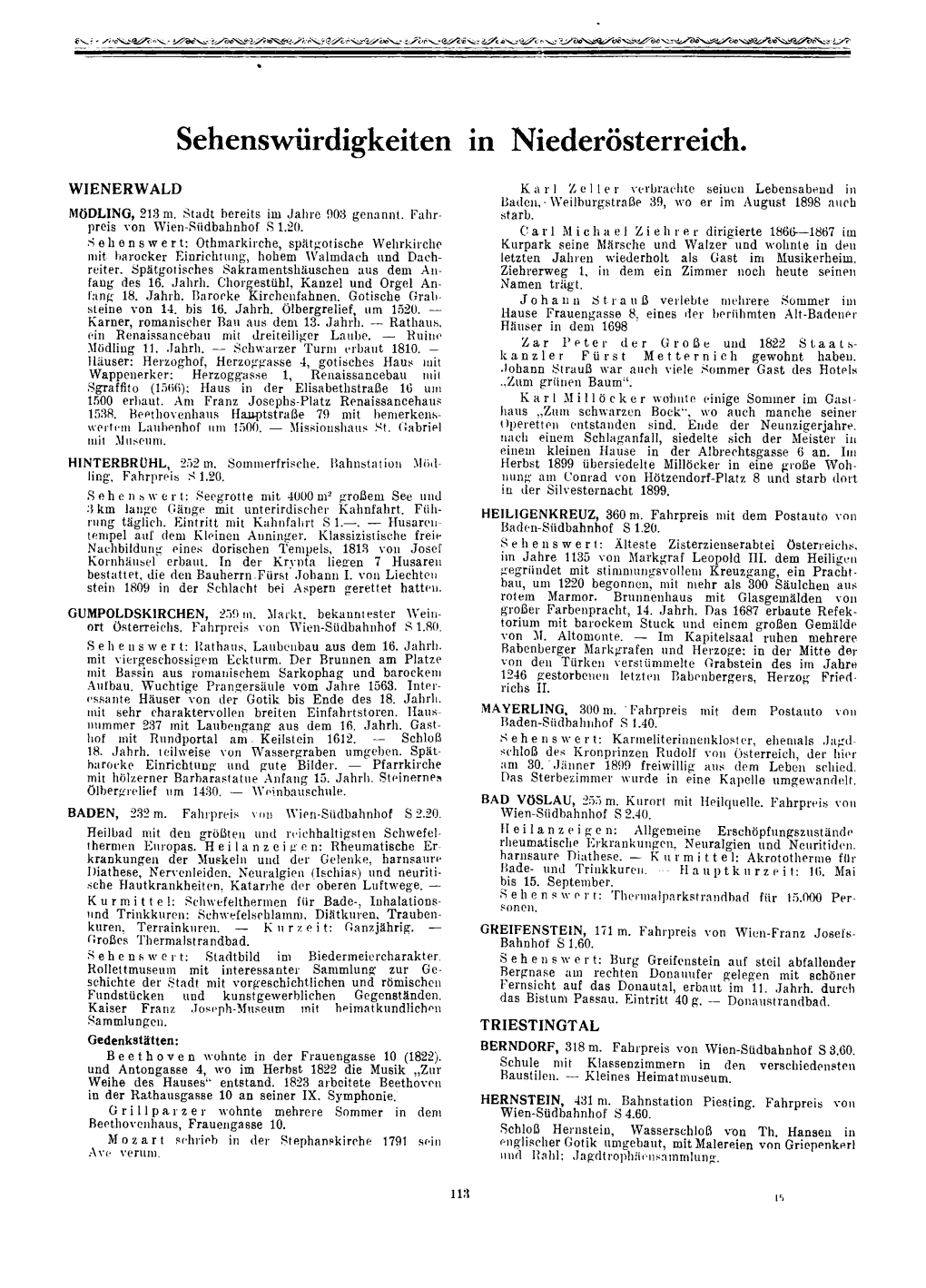 Sehenswuerdigkeiten in Niederoesterreich