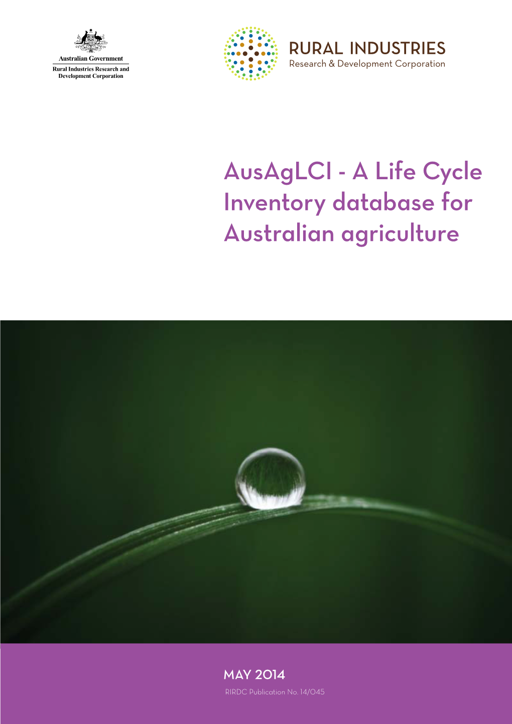 Ausaglci - a Life Cycle Inventory Database for Australian Agriculture