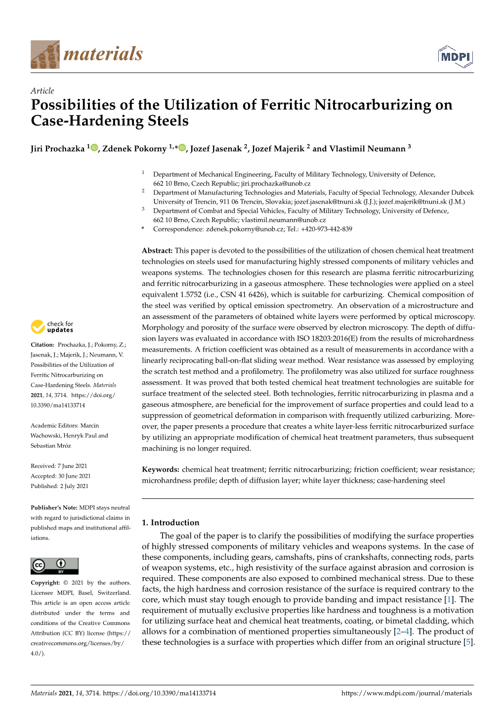 Possibilities of the Utilization of Ferritic Nitrocarburizing on Case-Hardening Steels