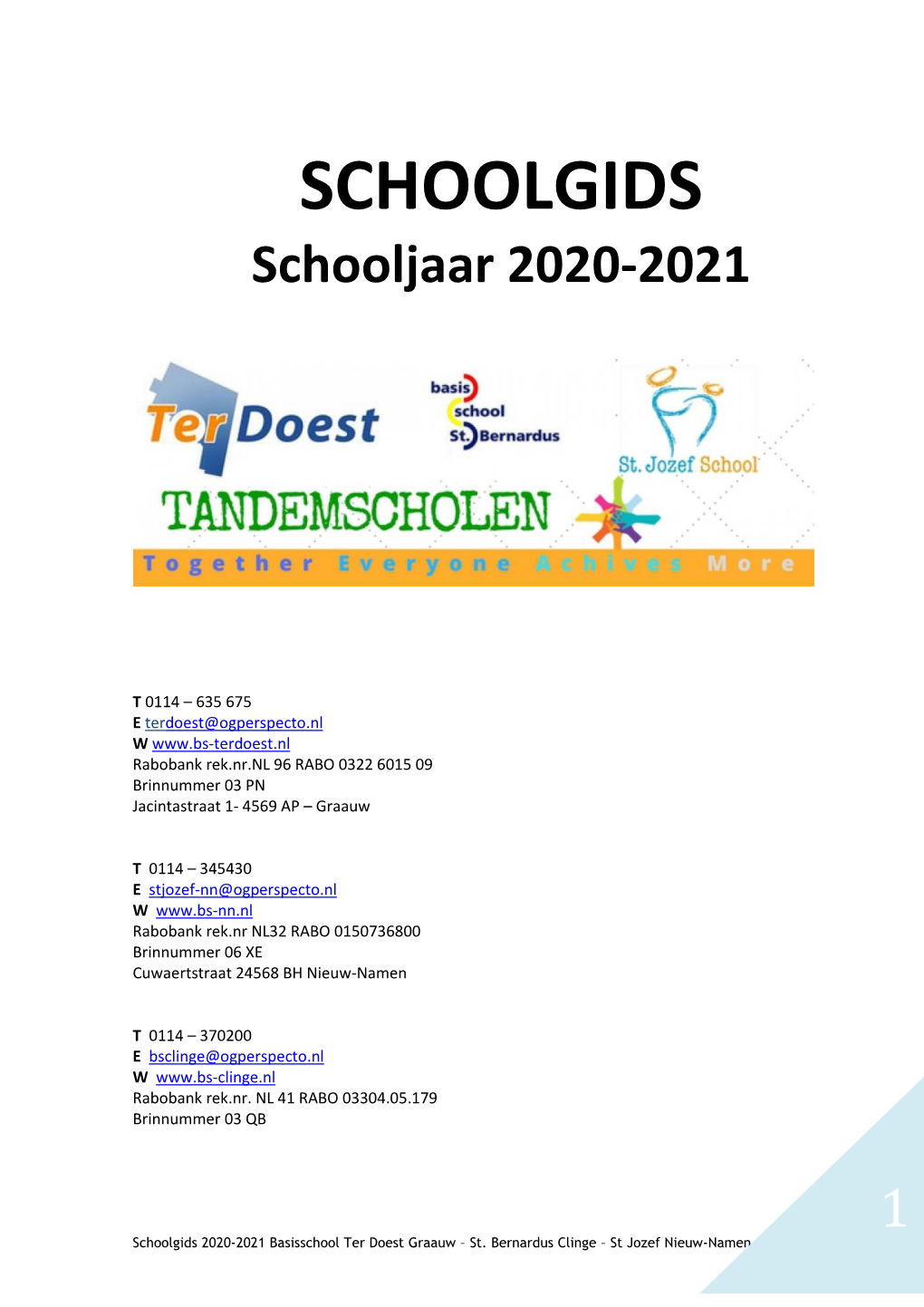 SCHOOLGIDS Schooljaar 2020-2021