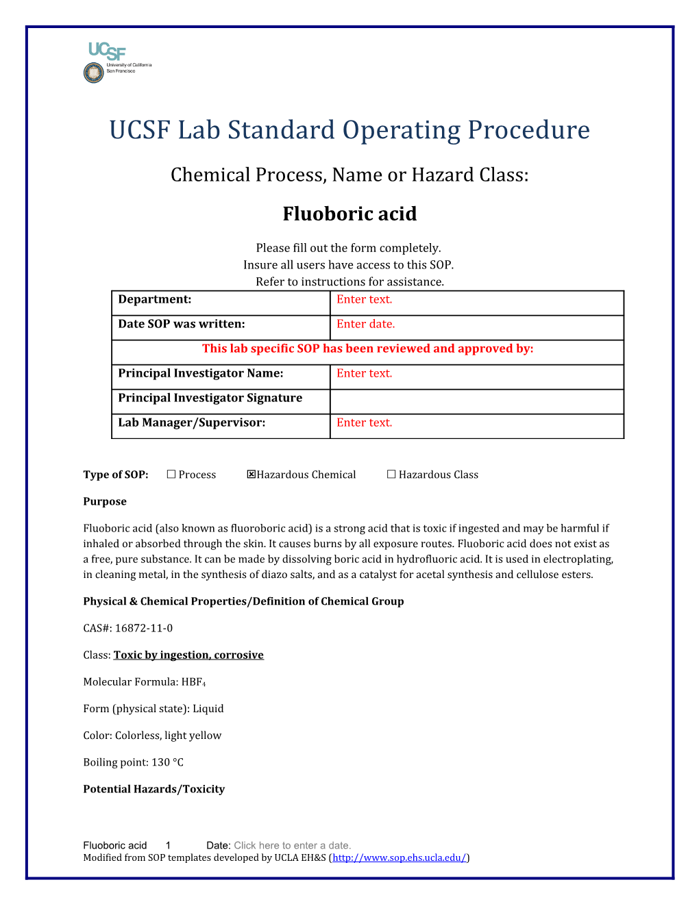 UCSF Lab Standard Operating Procedure s27