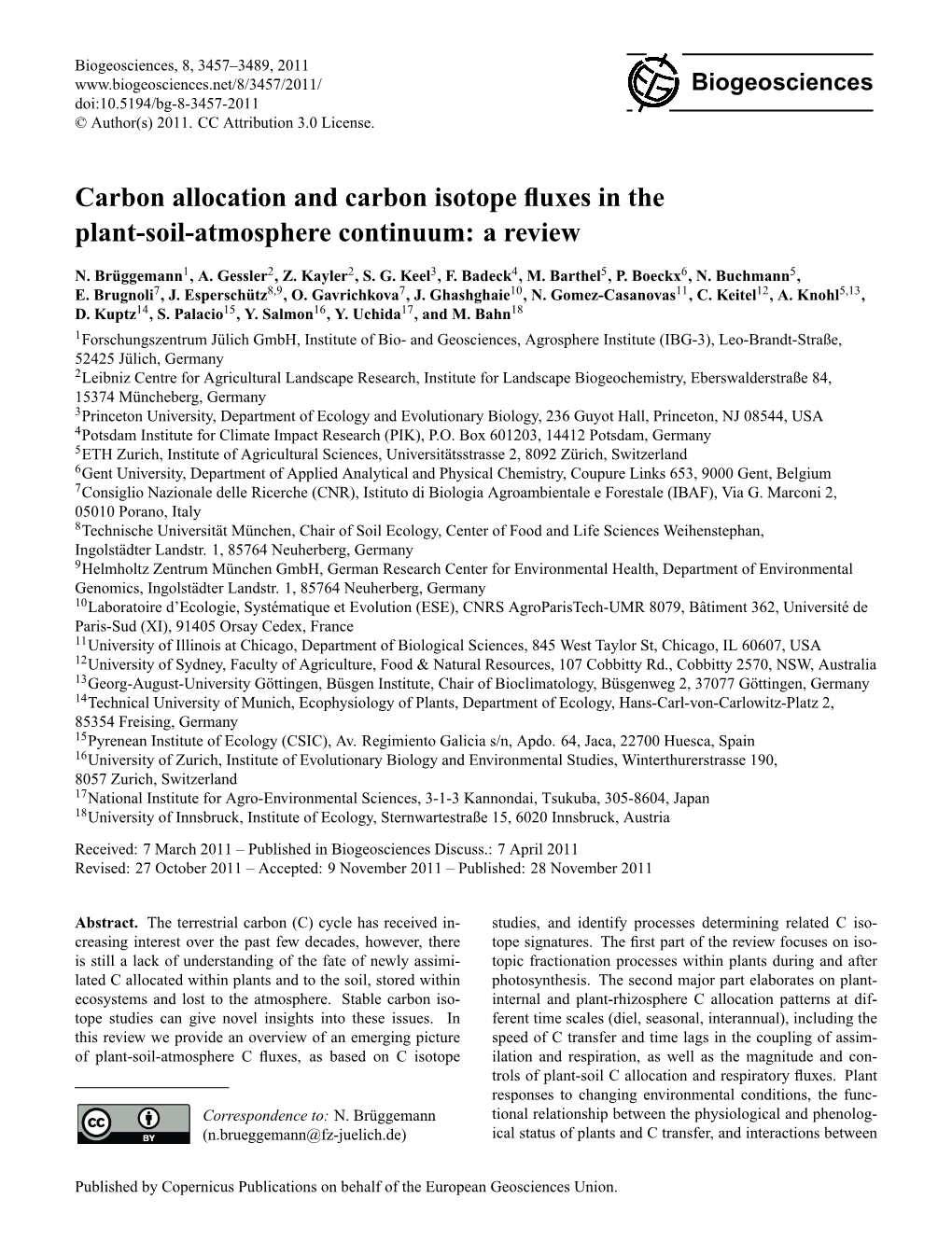 Carbon Allocation and Carbon Isotope Fluxes in the Plant-Soil-Atmosphere