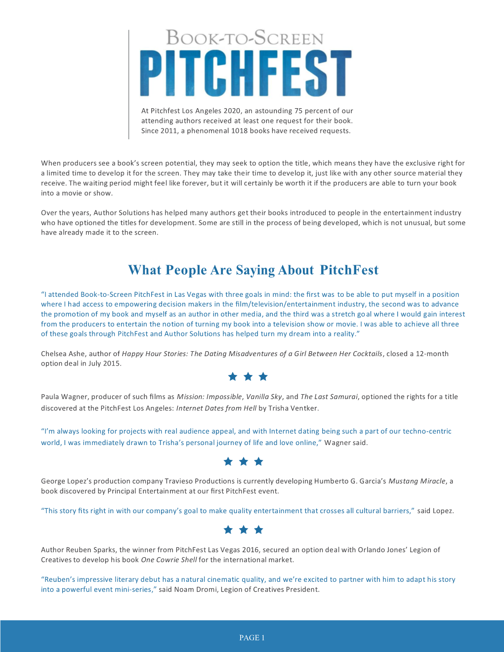 What People Are Saying About Pitchfest