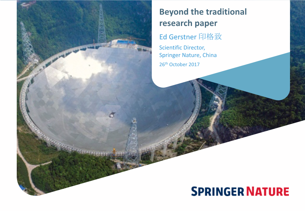 26日上午2： Springer Nature- Beyond the Traditional Research Paper