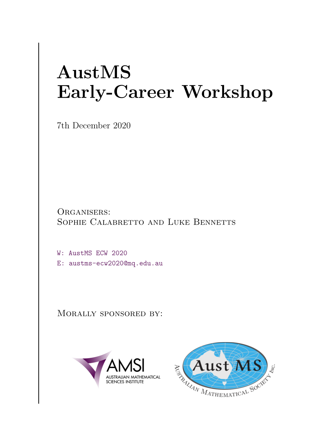 Austms Early-Career Workshop