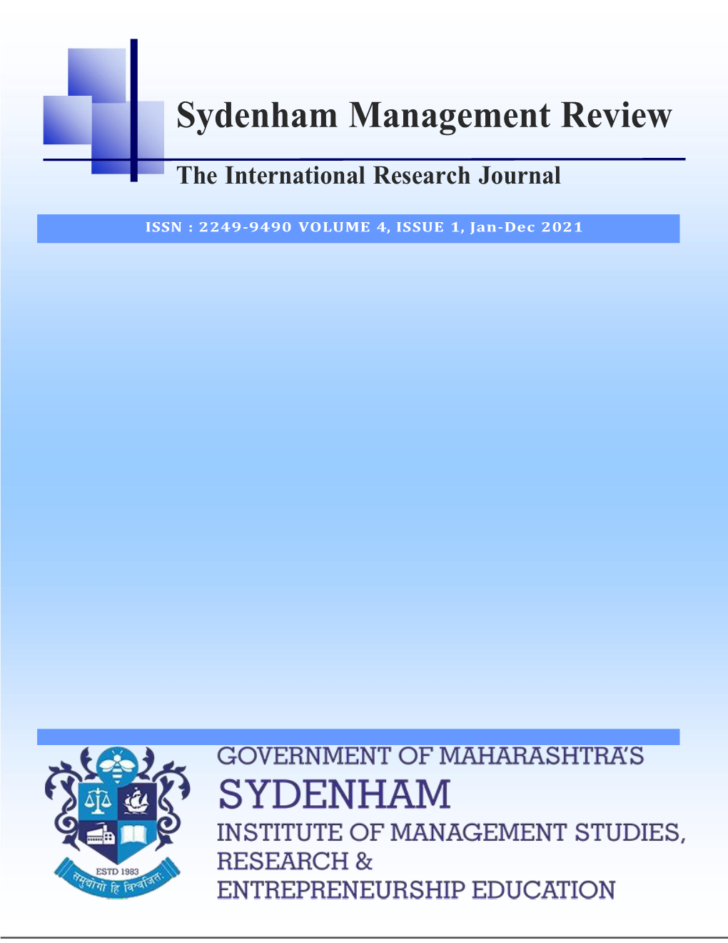 Sydenham Management Review the International Research Journal