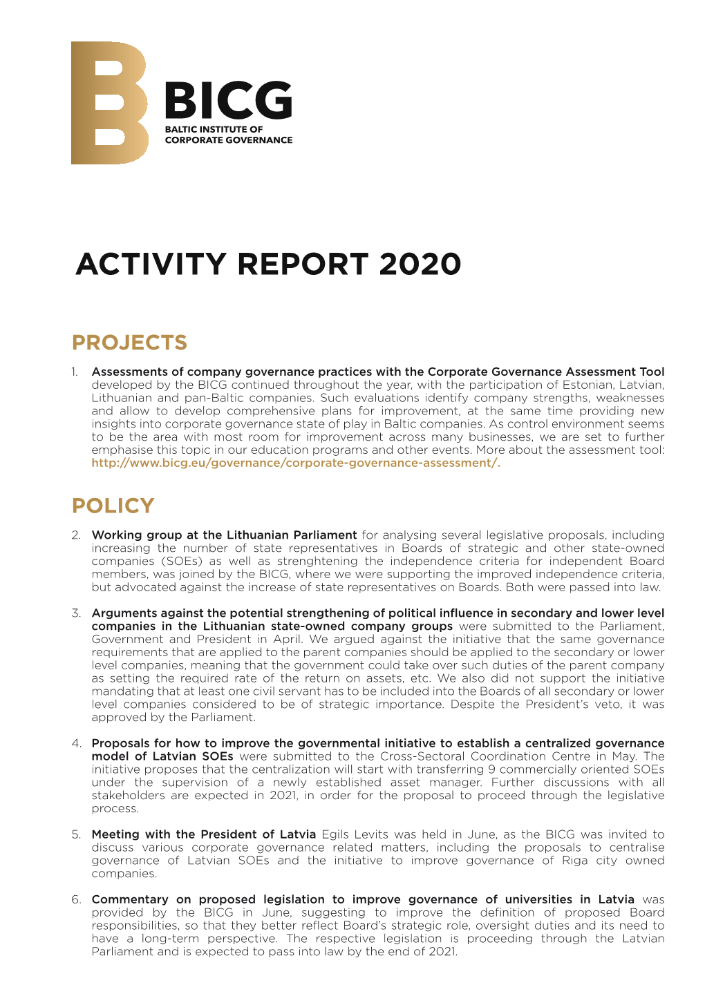 Activity Report 2020