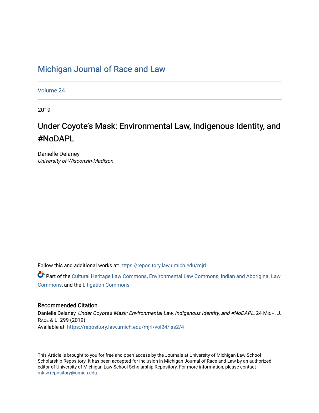 Environmental Law, Indigenous Identity, and #Nodapl
