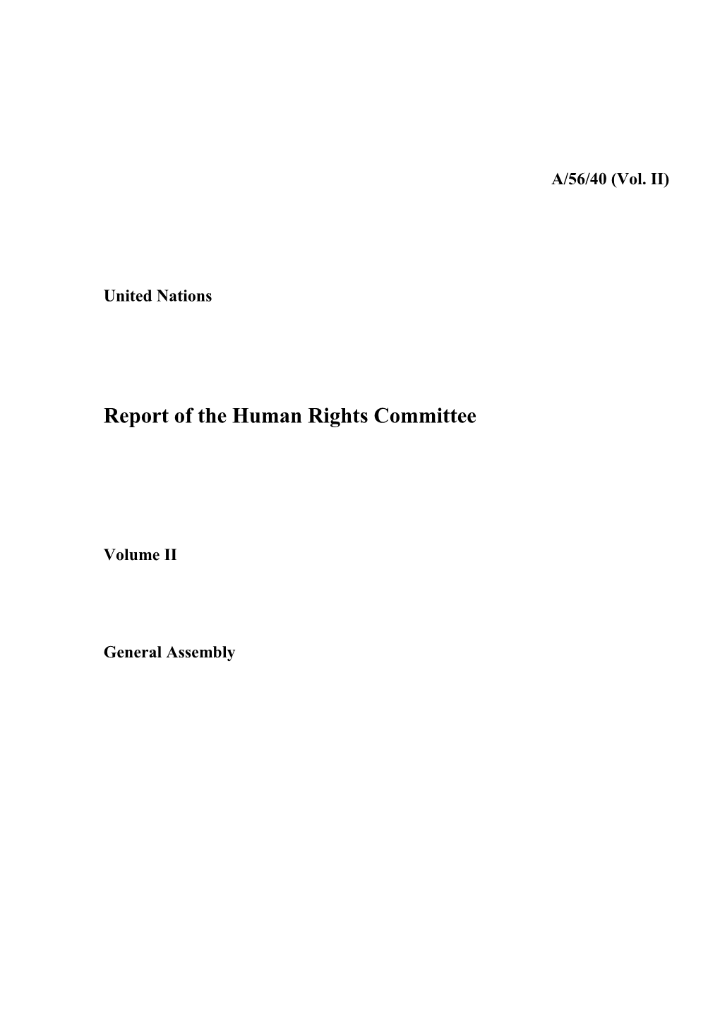 Report of the Human Rights Committee s1