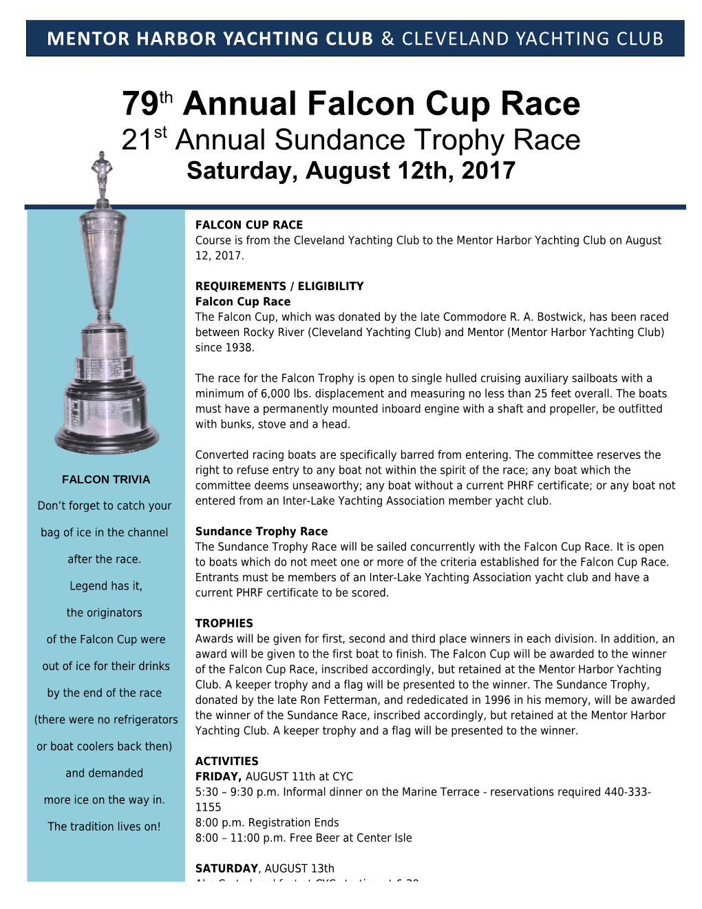 74Th Annual Falcon Cup Race