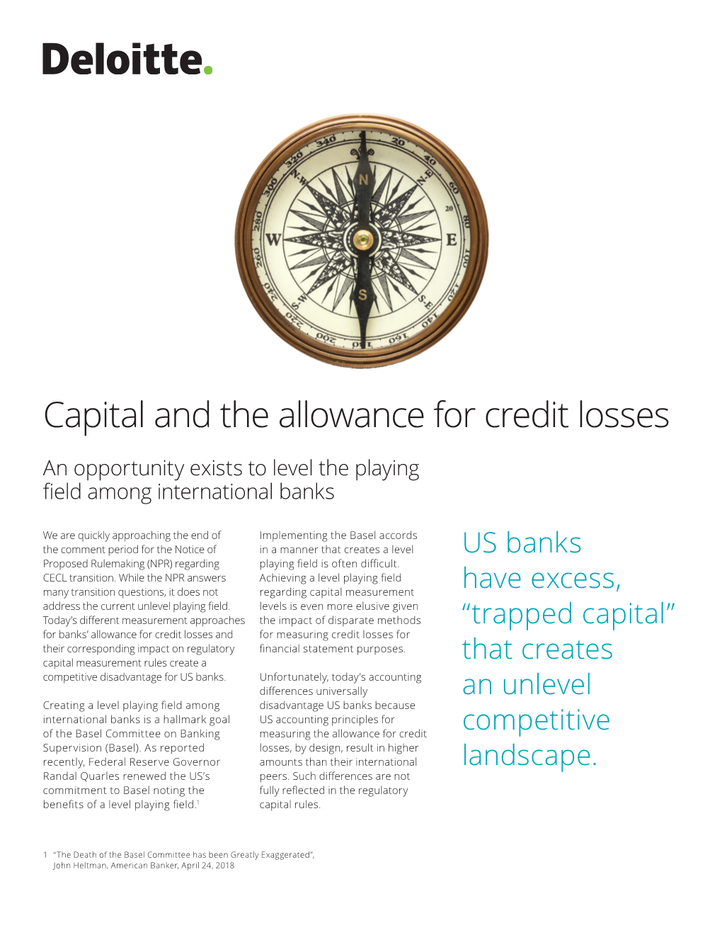 Read Our Perspective on Capital and the Allowance for Credit Losses