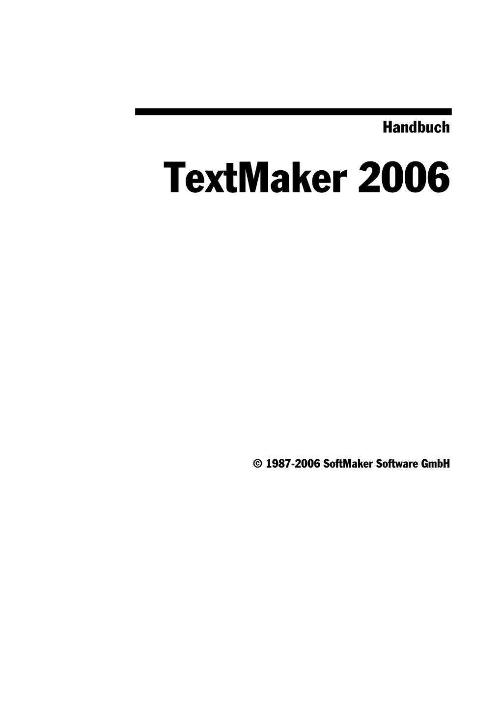 Handbuch Textmaker 2006