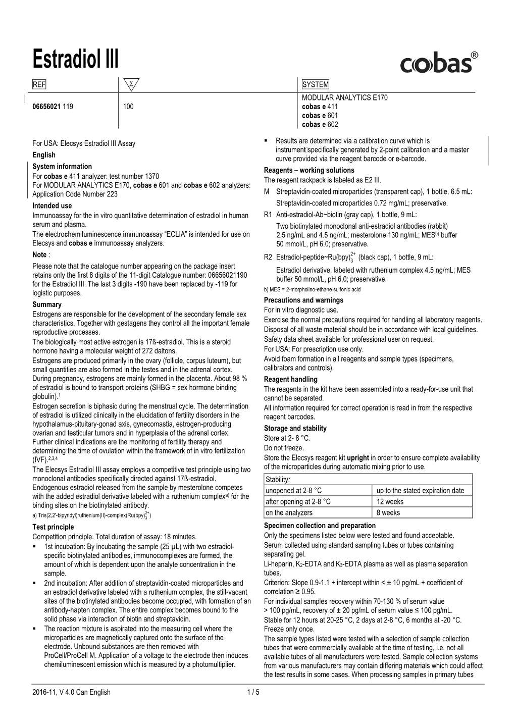 Estradiol III REF SYSTEM