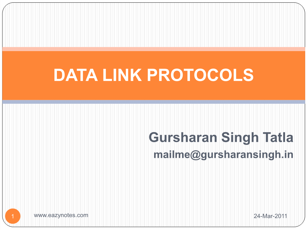 Data Link Protocols