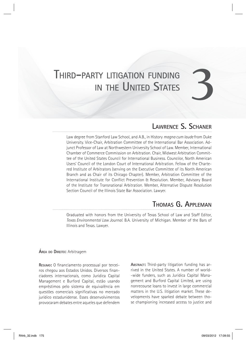 Third-Party Litigation Funding in the United States 3