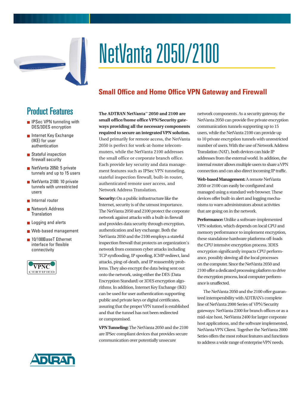 Netvanta 2050/2100