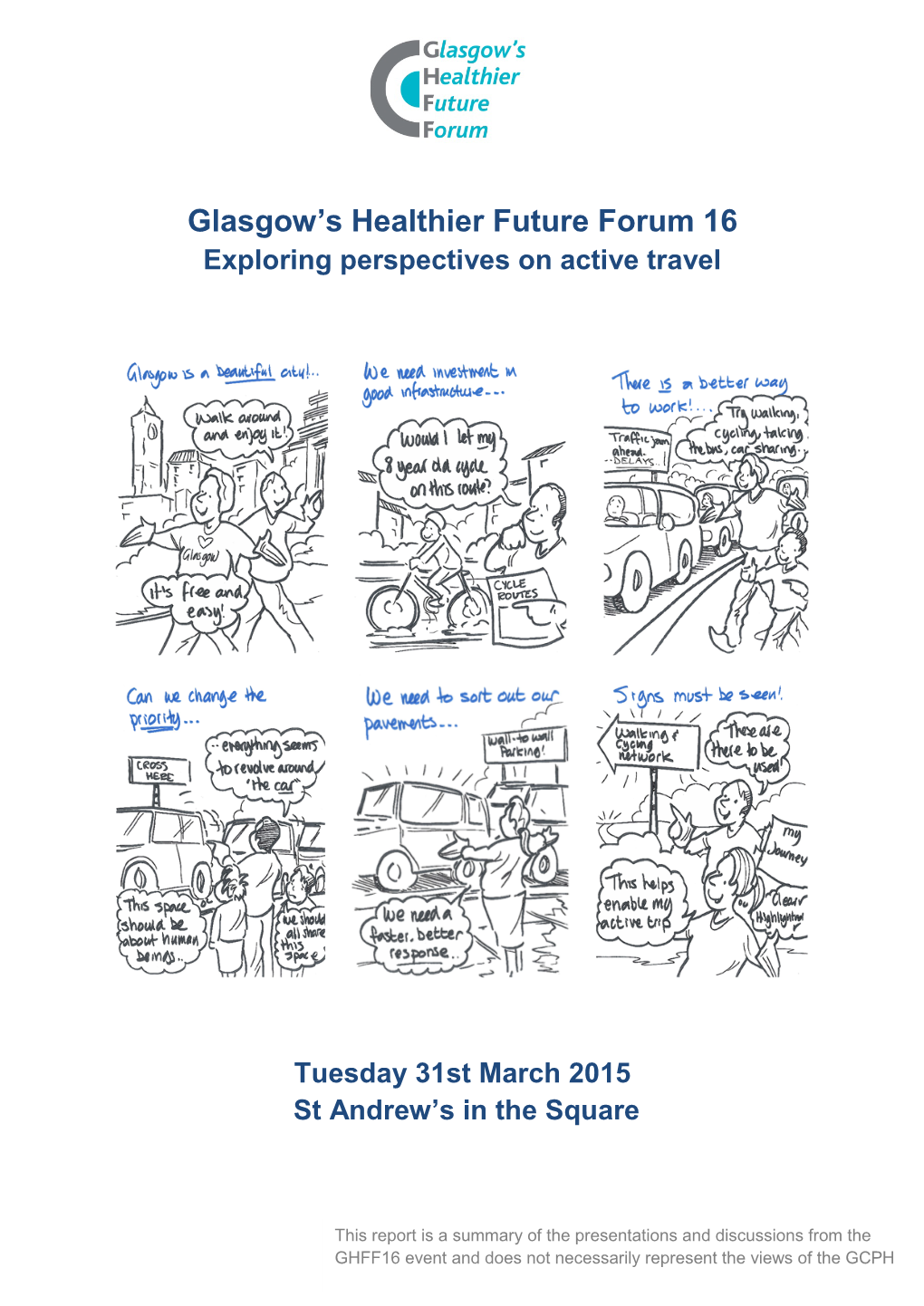 Glasgow's Healthier Future Forum 16