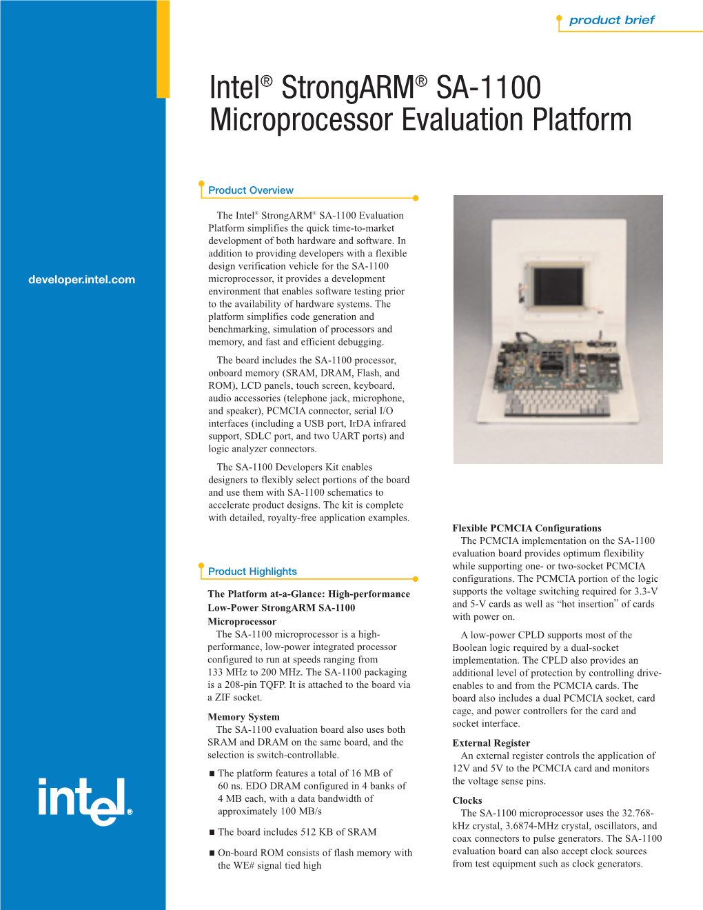Intel® Strongarm® SA-1100 Microprocessor Evaluation Platform