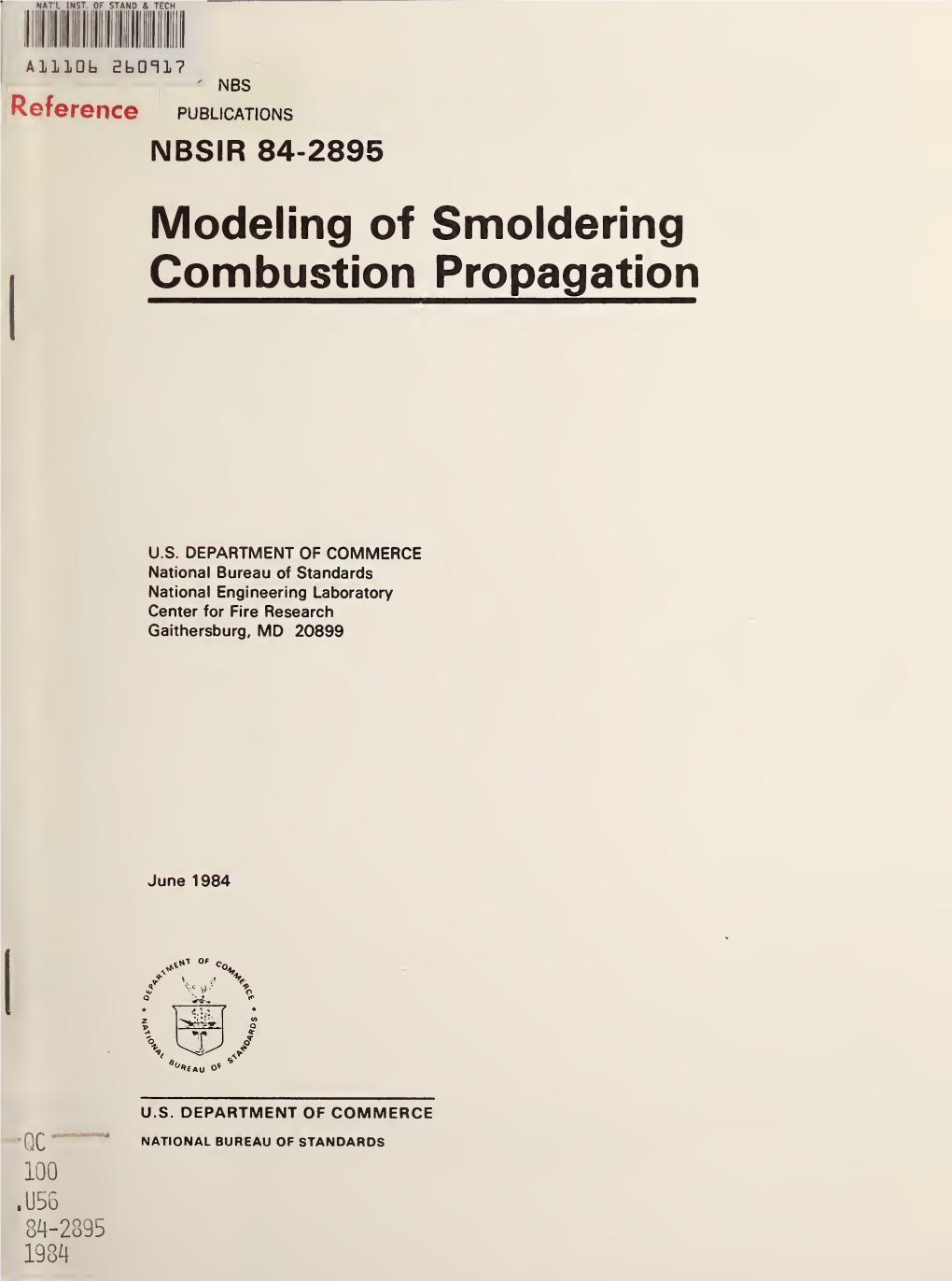 Modeling of Smoldering Combustion Propagation
