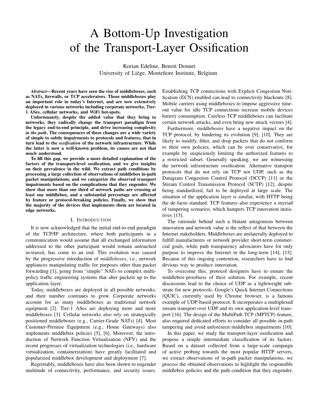 A Bottom-Up Investigation of the Transport-Layer Ossification