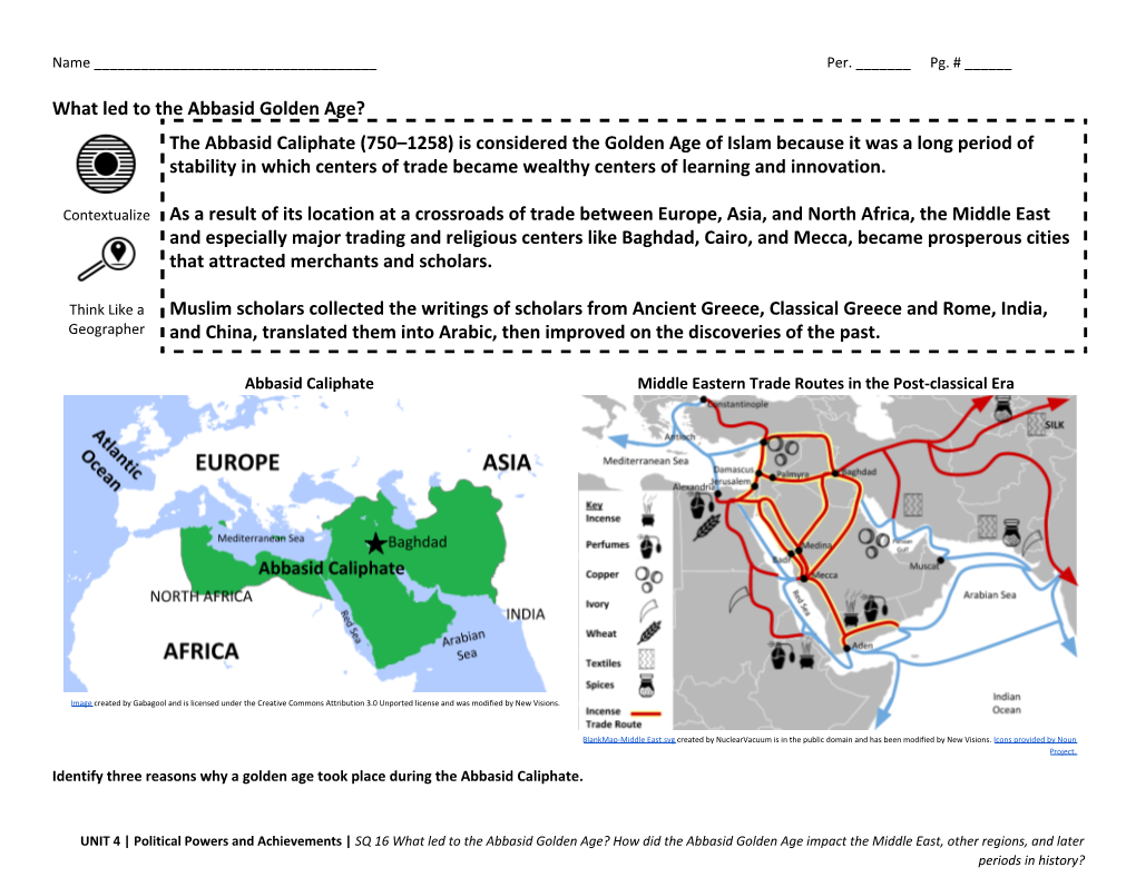 What Led to the Abbasid Golden Age? the Abbasid Caliphate (750–1258