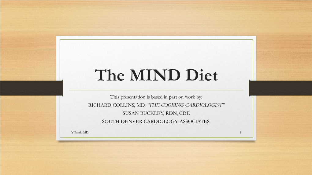 The MIND Diet