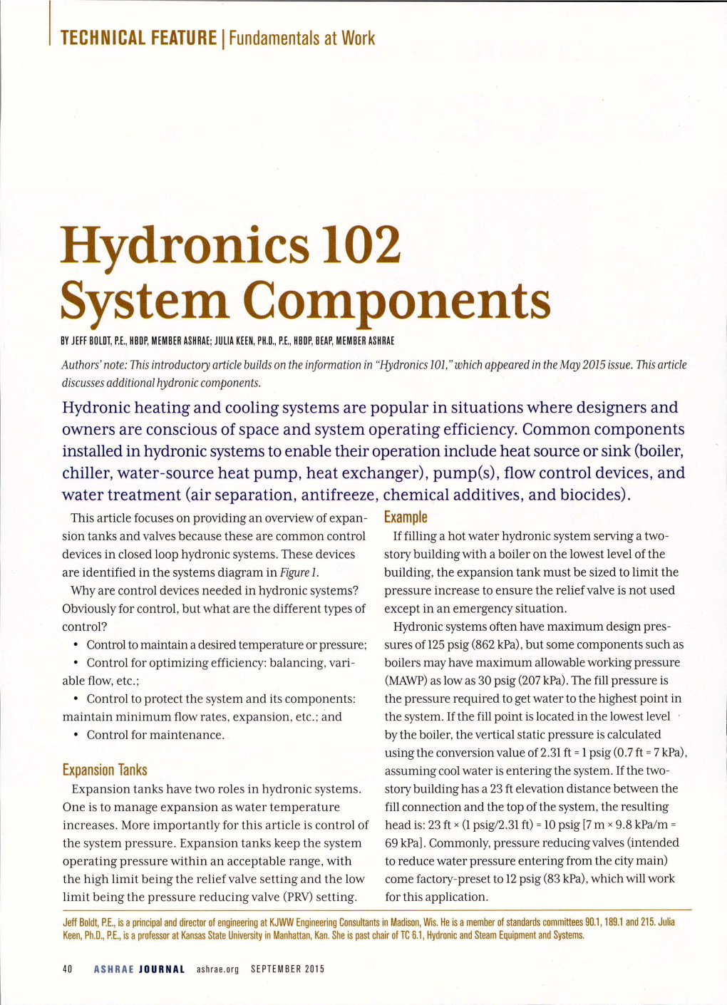 Hydronics 102 System Components