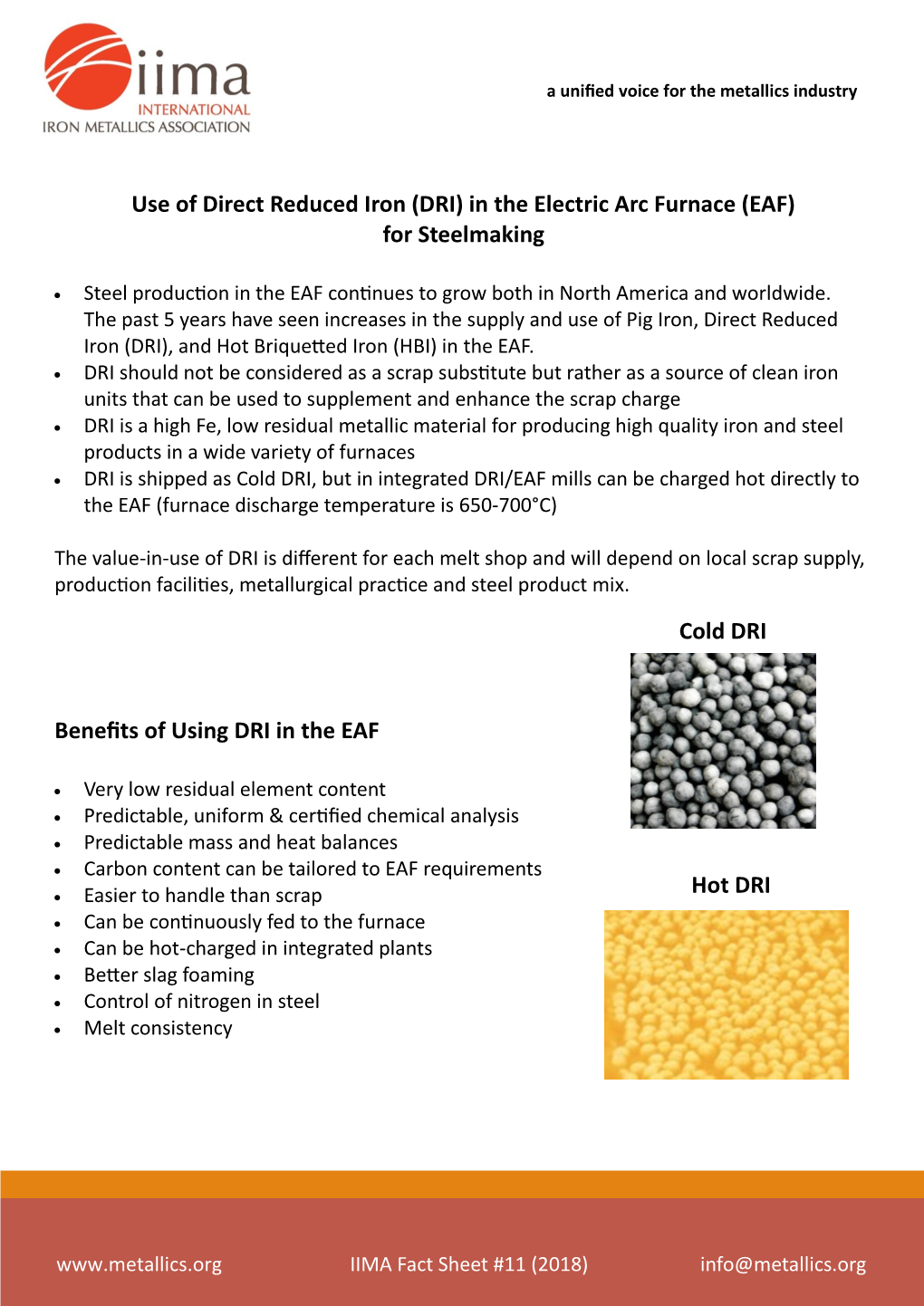 (DRI) in the Electric Arc Furnace (EAF) for Steelmaking