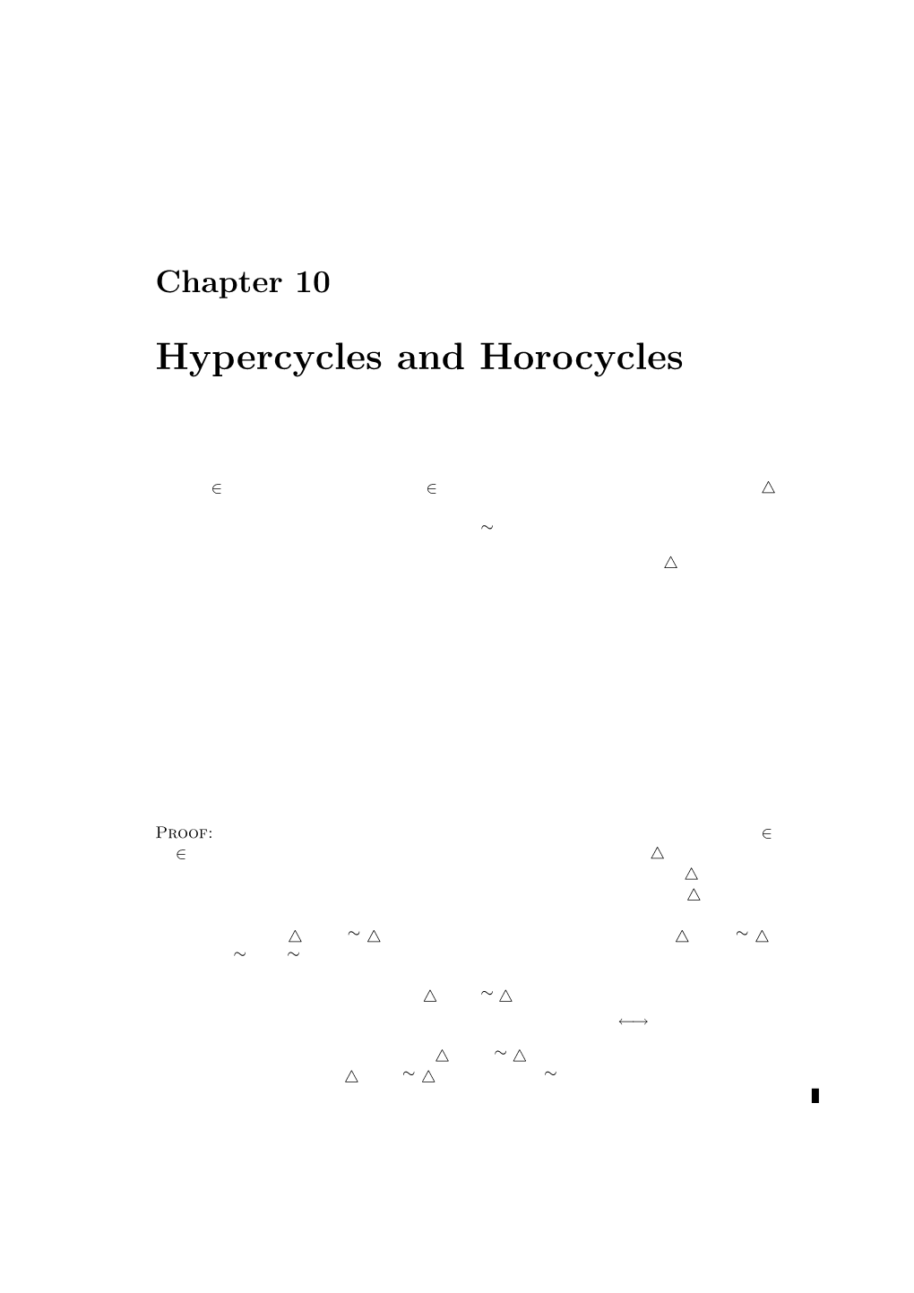 Hypercycles and Horocycles