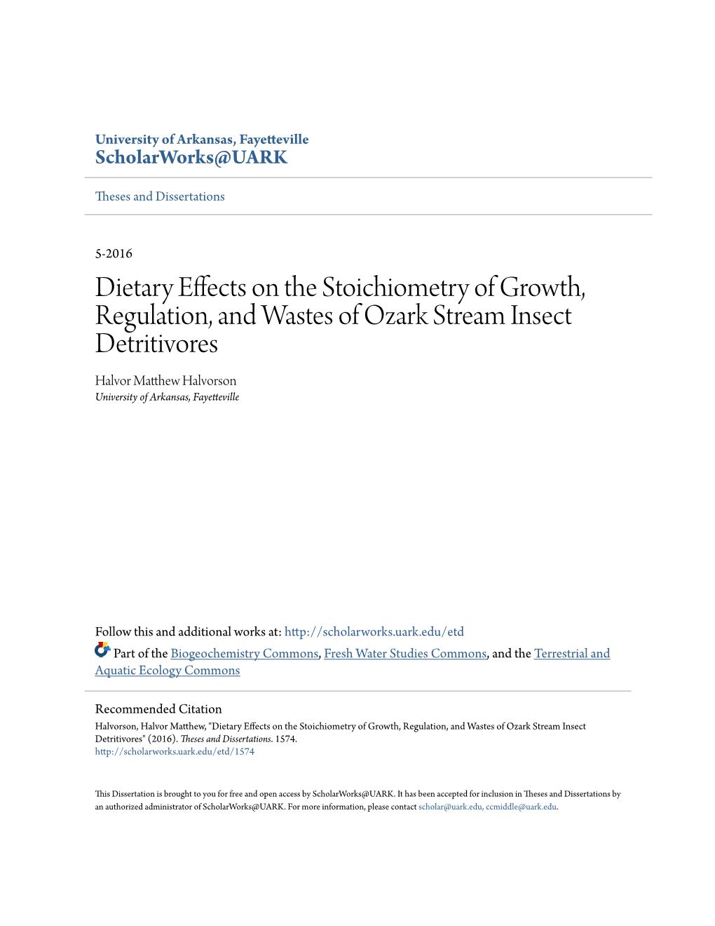 Dietary Effects on the Stoichiometry of Growth, Regulation, and Wastes Of