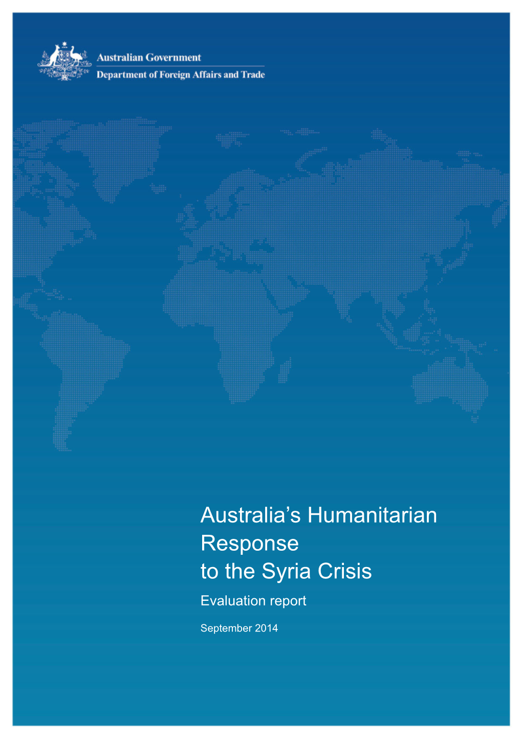 Evaluation of Australia's Humanitarian Response to the Syria Crisis