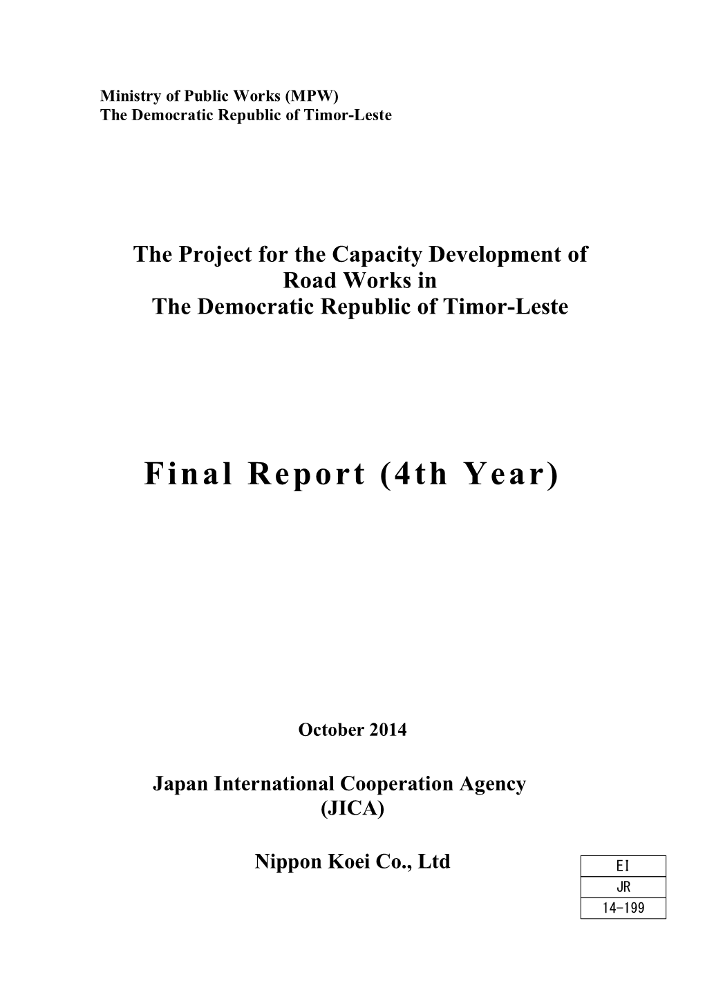 Final Report (4Th Year)