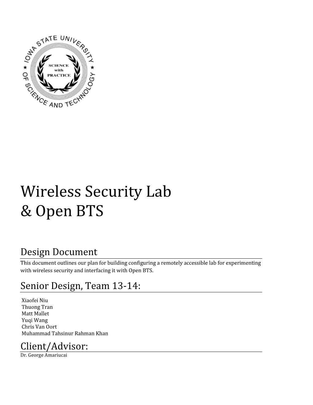 Wireless Security Lab & Open