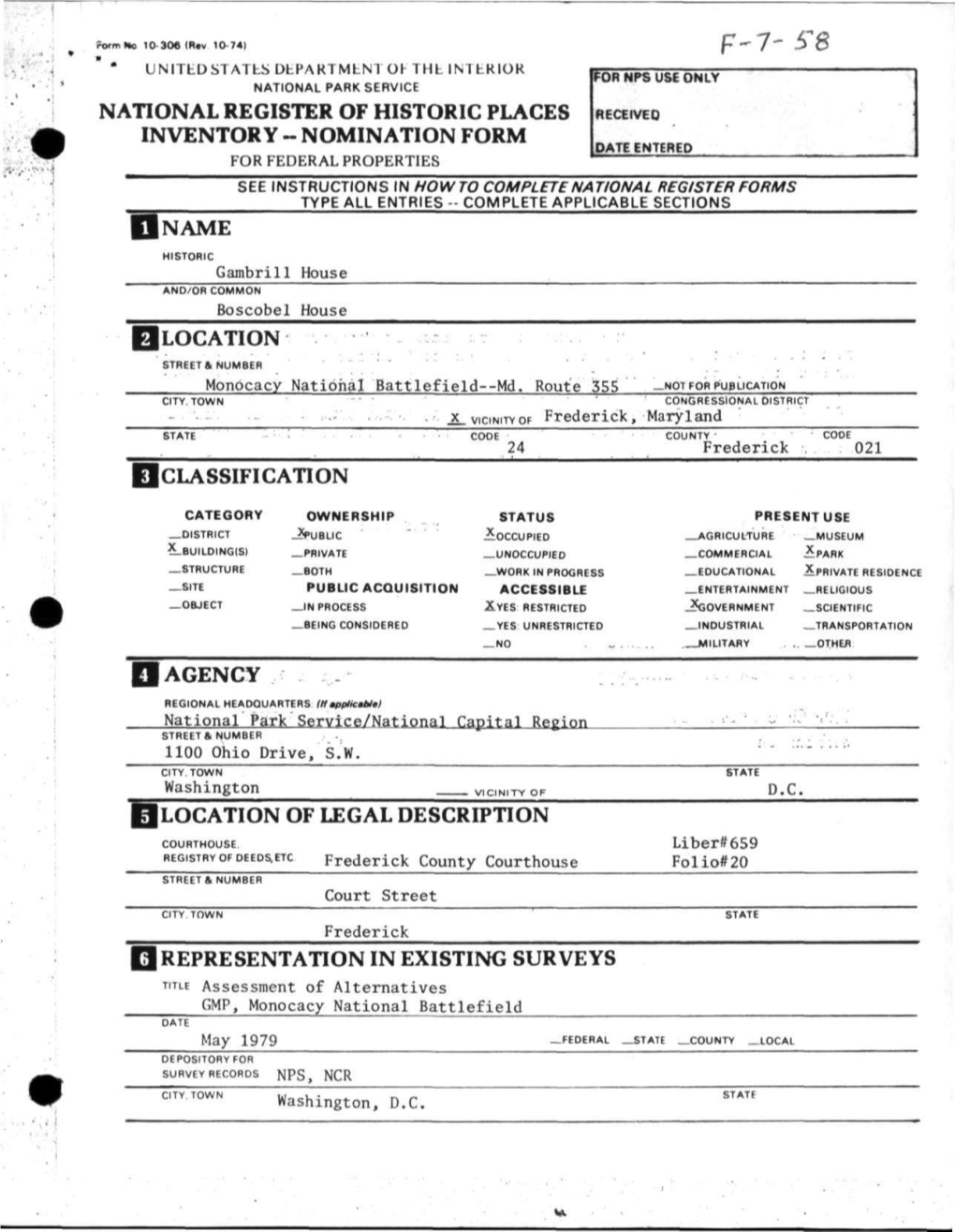 National Register of Historic Places Inventory—Nomination Form