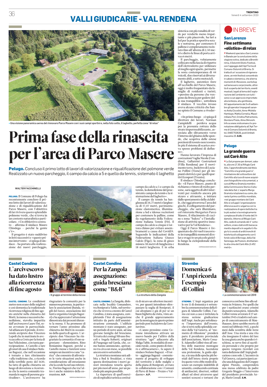 Prima Fase Della Rinascita Per L'area Di Parco Masere